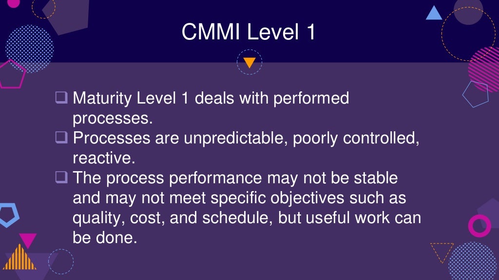 CMMI Certification Level 1 5 