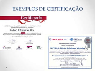 EXEMPLOS DE CERTIFICAÇÃO
 
