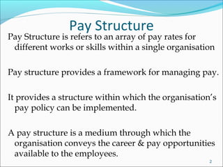 Pay Policy Structure Compensation | PPT