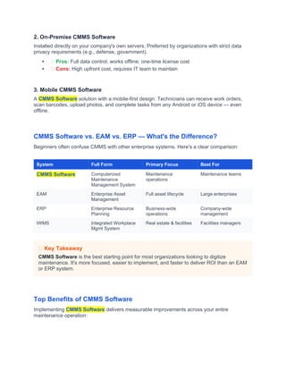 Comprehensive Beginner's Guide to CMMS Software for Maintenance ...