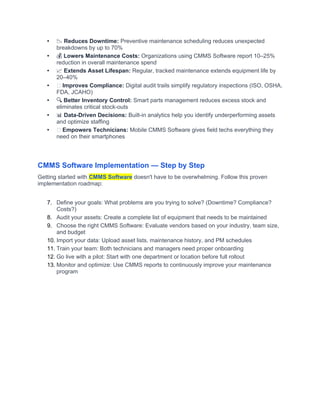 Comprehensive Beginner's Guide to CMMS Software for Maintenance ...
