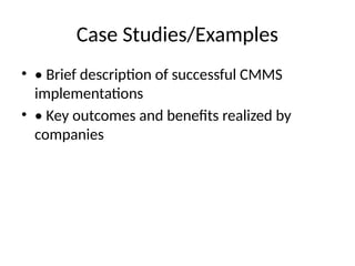 CMMS Presentation template to be enriched | PPTX