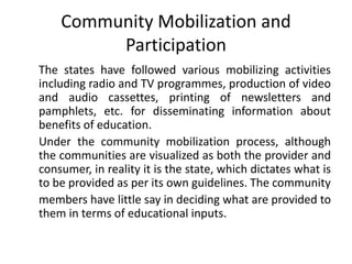 Community participation 73rd and 74th amendment npe 1986 | PPT