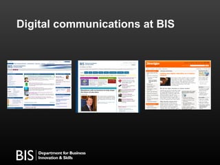 Digital communications at BIS 