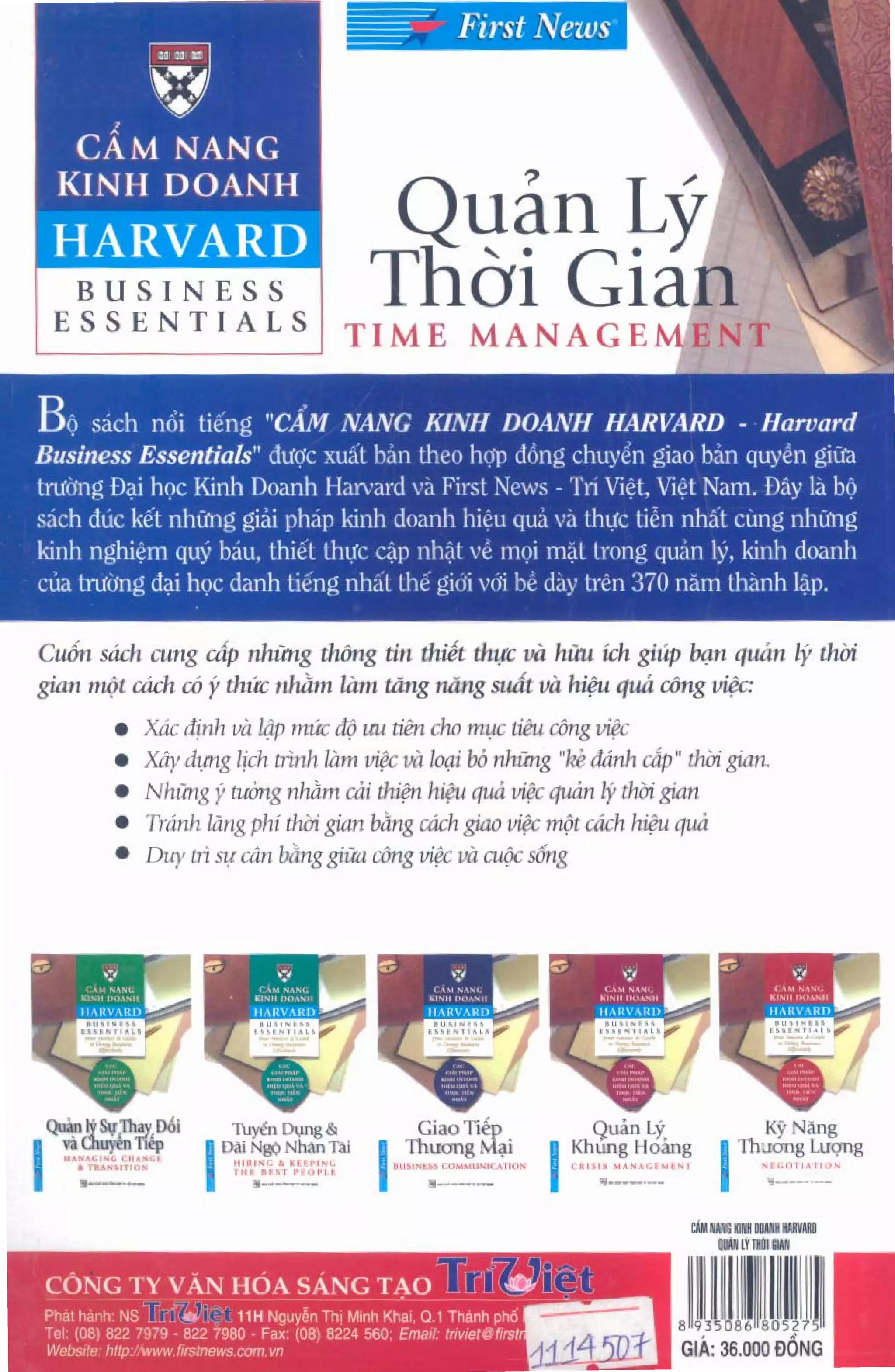 Cẩm nang kinh doanh harvard   quản lý thời gian