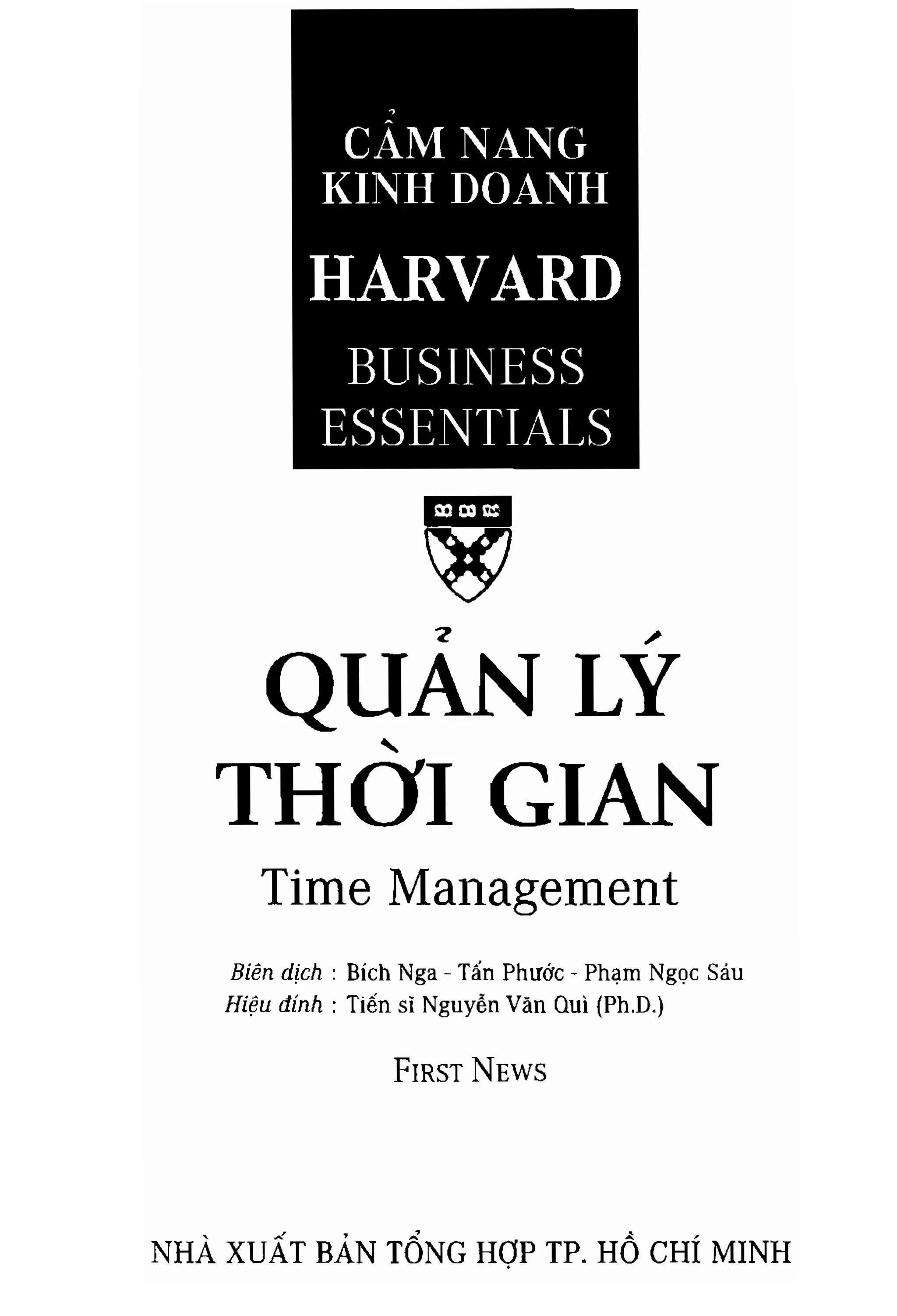 Cẩm nang kinh doanh harvard   quản lý thời gian