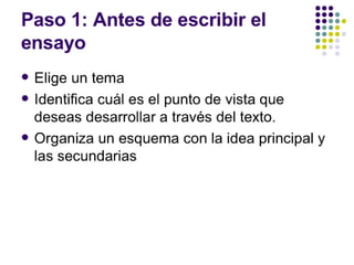 ¿Cómo escribir un ensayo?