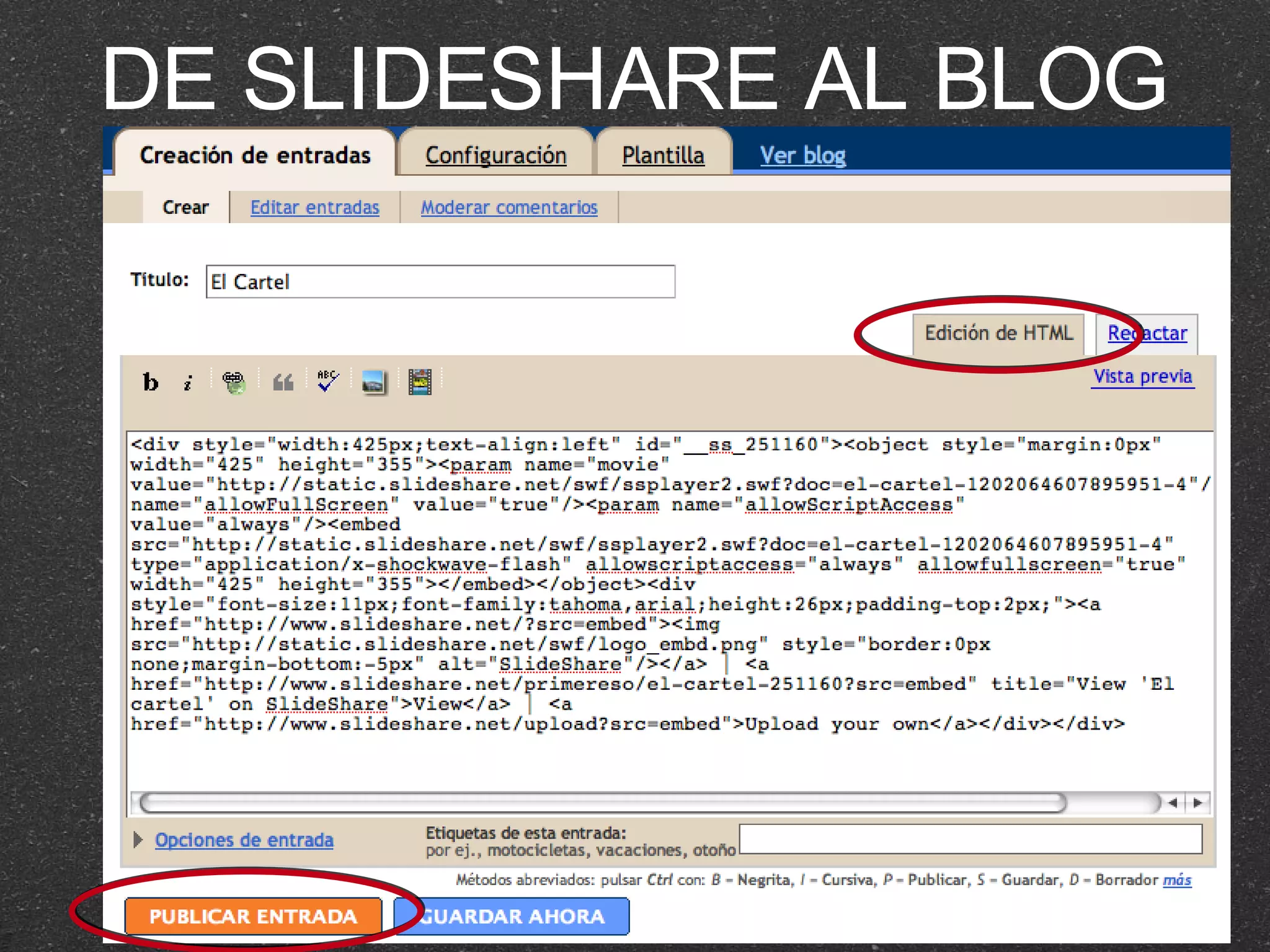 DE SLIDESHARE AL BLOG 