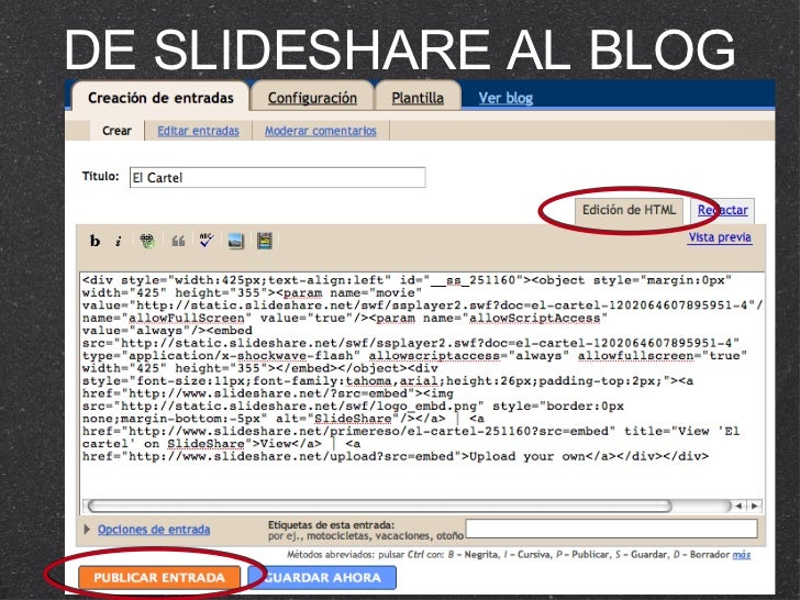 DE SLIDESHARE AL BLOG