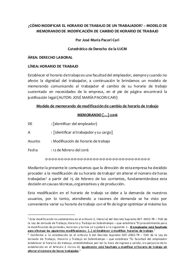 ¿Cómo modificar el horario de trabajo de un trabajador 