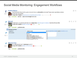 Social Media Monitoring: Engagement Workflows




© 2011, Goldbach Interactive                    37
 