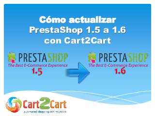 Cómo actualizar
PrestaShop 1.5 a 1.6
con Cart2Cart
 