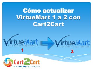 Cómo actualizar
VirtueMart 1 a 2 con
Cart2Cart
 