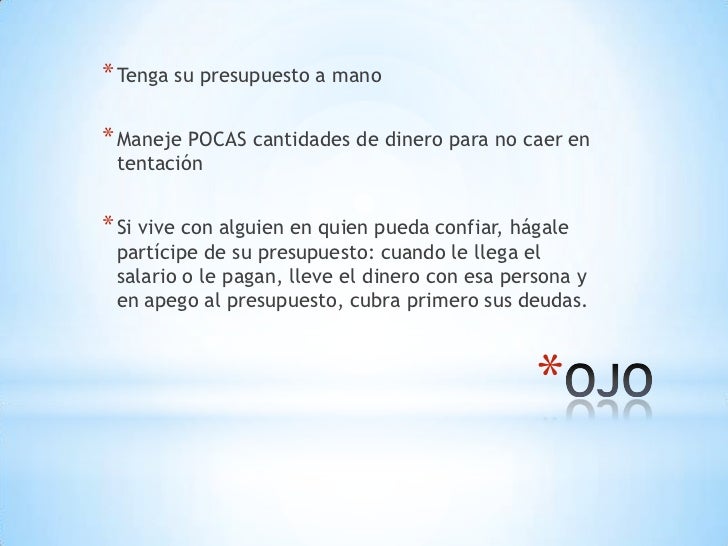 administrar dinero