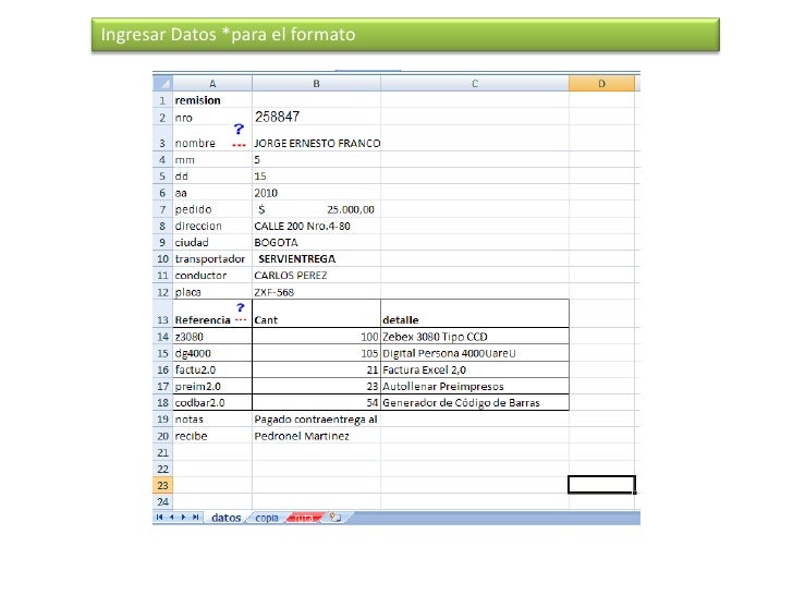 cómo autollenar formatos pre impresos