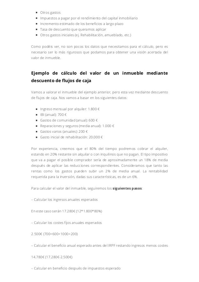 ¿Cómo calcular el valor de un inmueble métodos y ejemplos academia d…