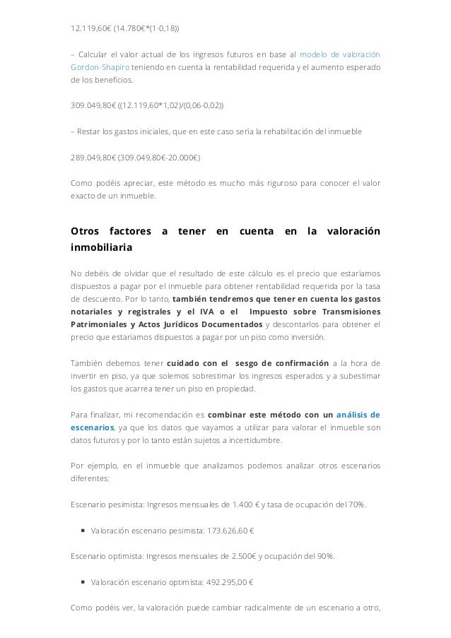¿Cómo calcular el valor de un inmueble métodos y ejemplos academia d…