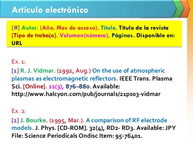 Cómo citar ieee