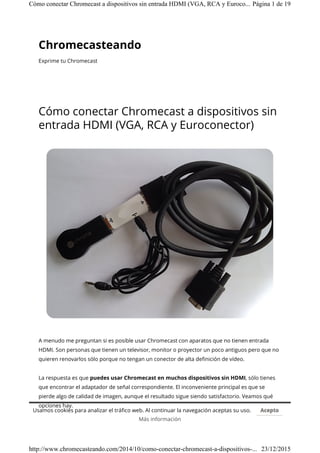 Google presenta Chromecast, un pequeño pincho HDMI para transmitir
