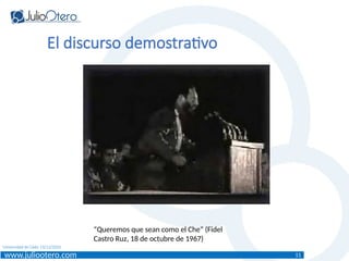 www.juliootero.com
Universidad de Cádiz 13/12/2024
El discurso demostrativo
“Queremos que sean como el Che” (Fidel
Castro Ruz, 18 de octubre de 1967)
11
 