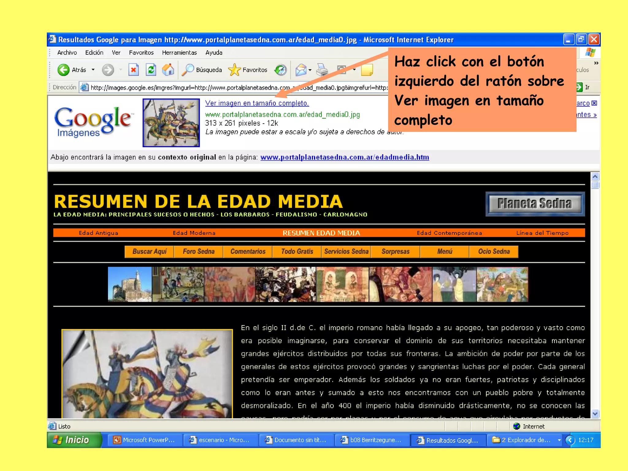 Haz click con el botón izquierdo del ratón sobre Ver imagen en tamaño completo 
