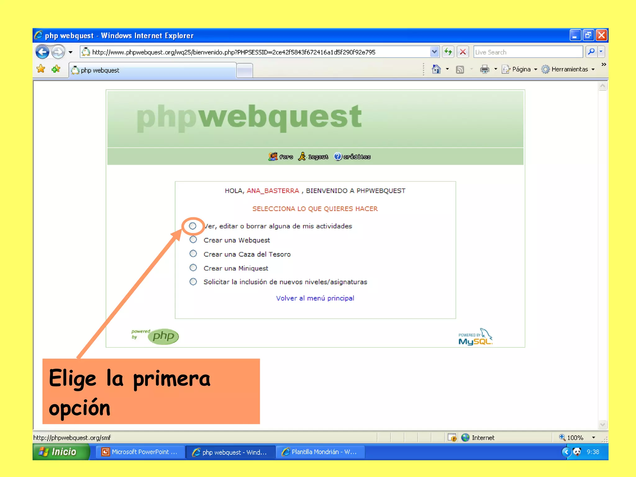 Elige la primera opción 