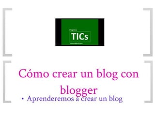 Cómo crear un blog