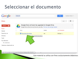 Cómo crear un documento en Google Docs