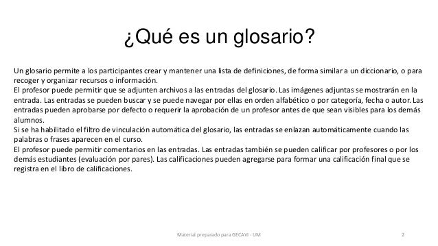 Cómo crear un glosario