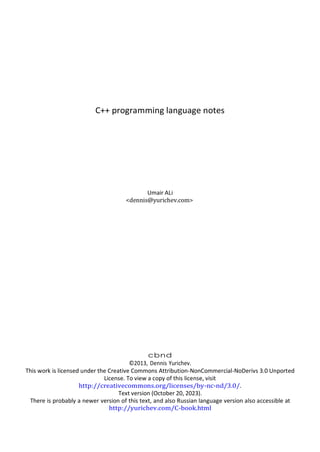 C++ Modern Notes of Premium Category || Start Learning Programming | PDF