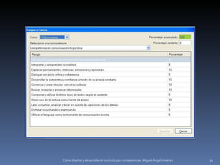 Cómo diseñar y desarrollar el currículo por competencias. Miguel Ángel Jiménez 