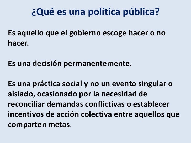Como hacer una política pública