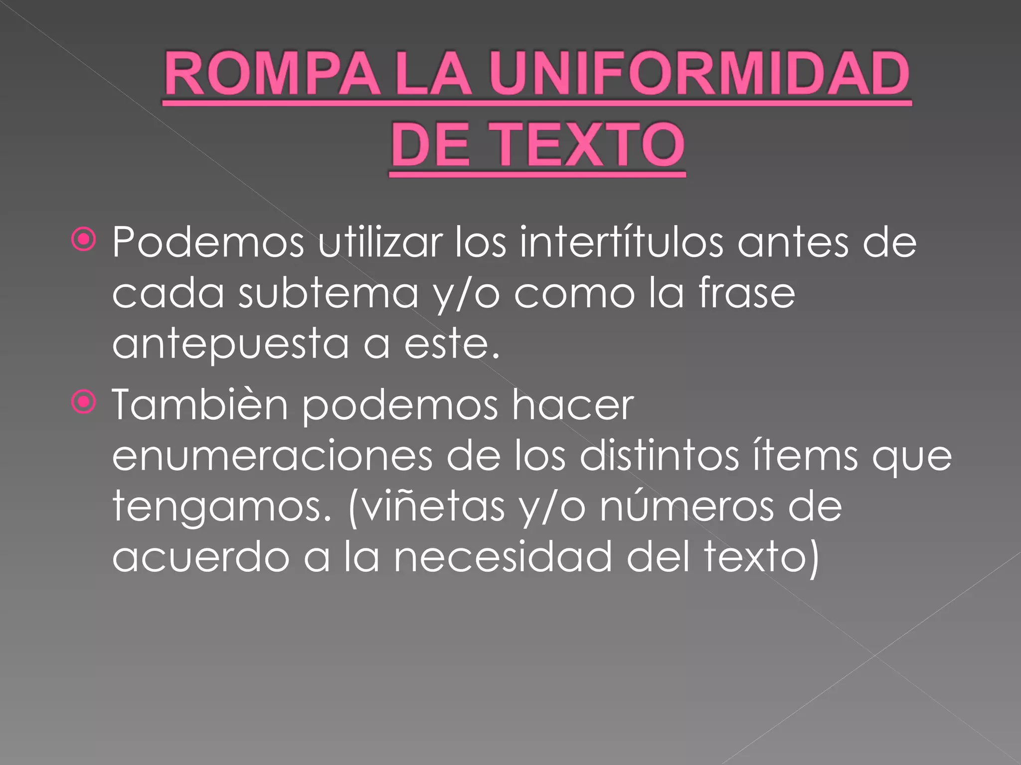 Cómo escribir en la web ppt