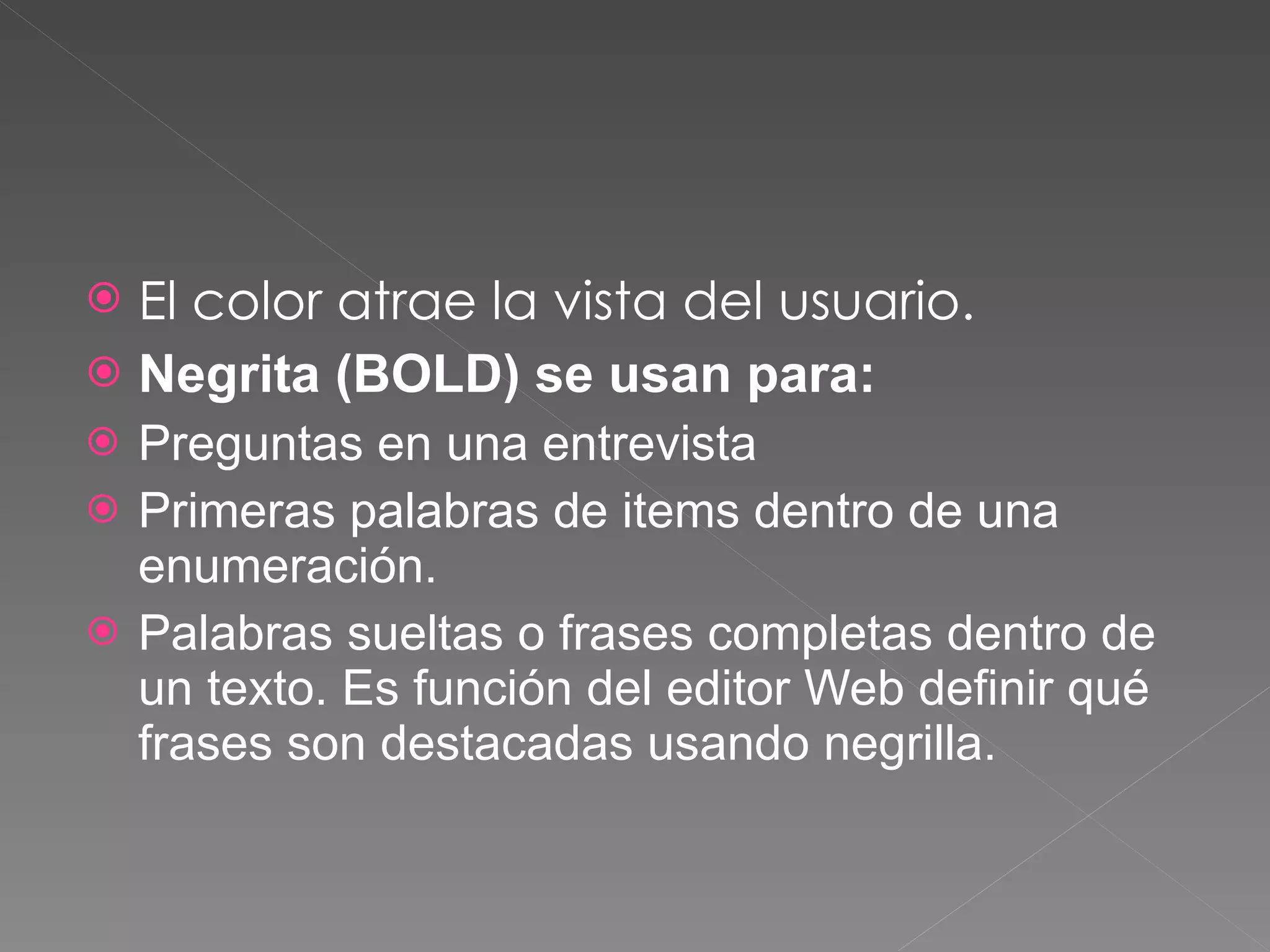 Cómo escribir en la web ppt