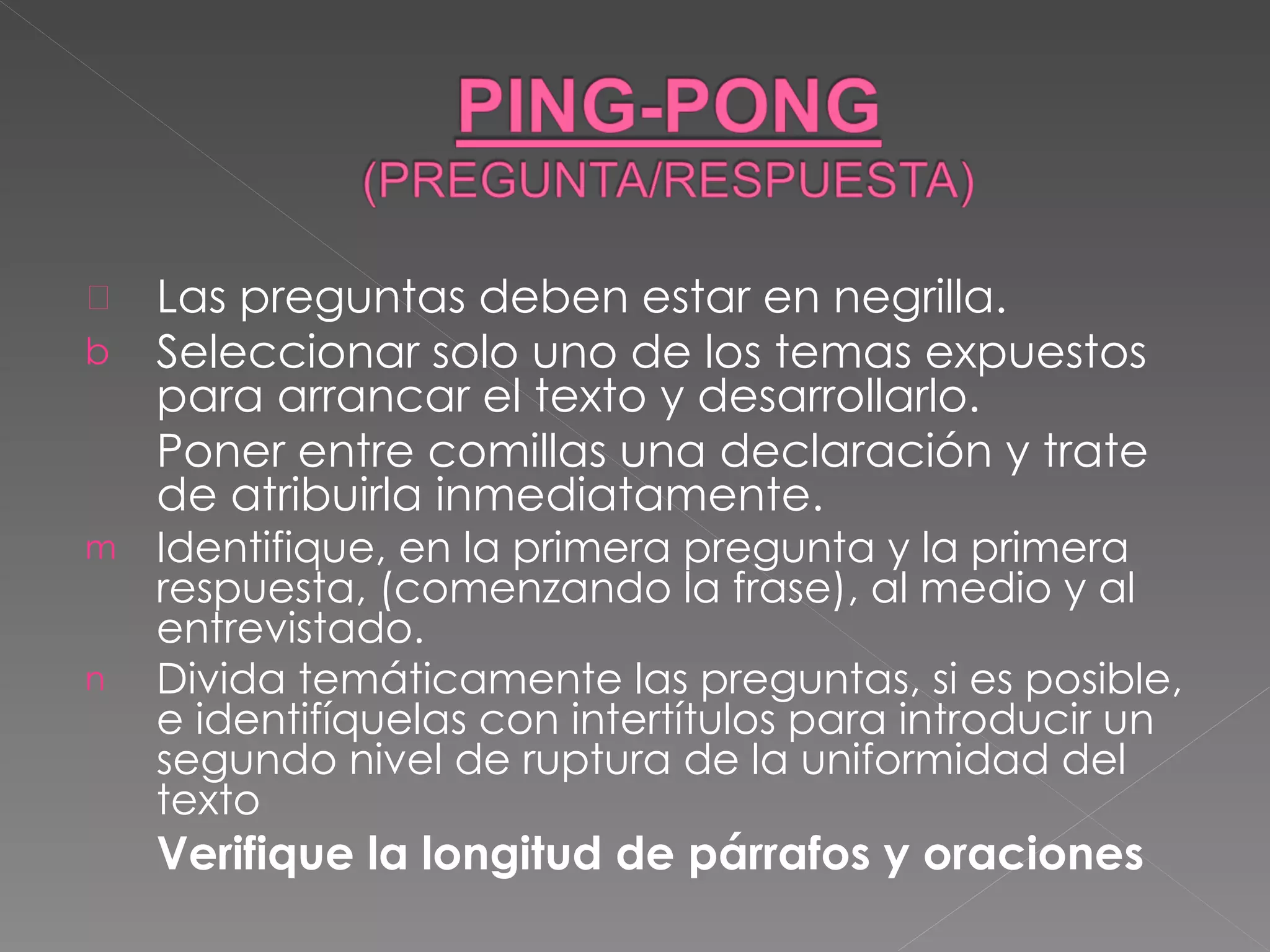 Cómo escribir en la web ppt