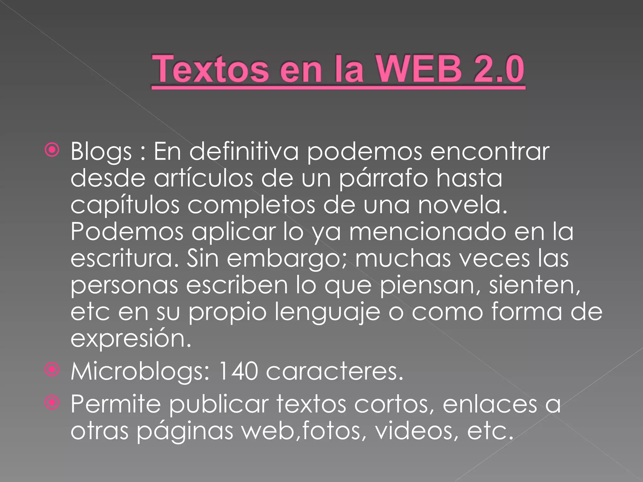 Cómo escribir en la web ppt