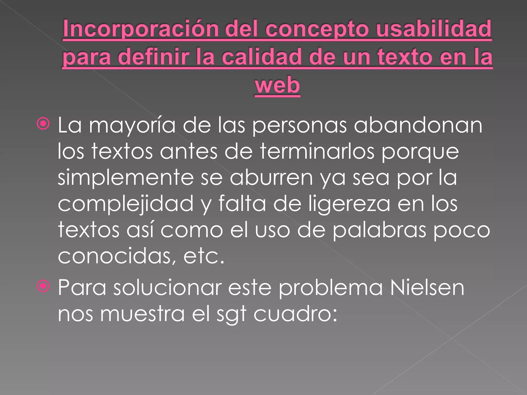 Cómo escribir en la web ppt