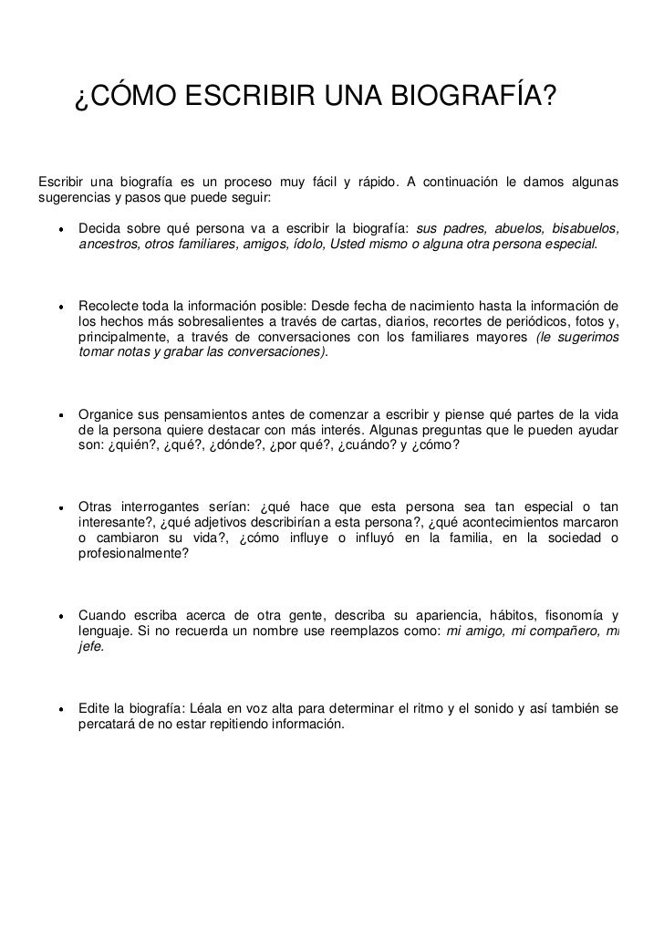 preguntas basicas para hacer una biografia c 243 mo escribir una biografia preguntas basicas para hacer una biografia c 243 mo escribir una biografia