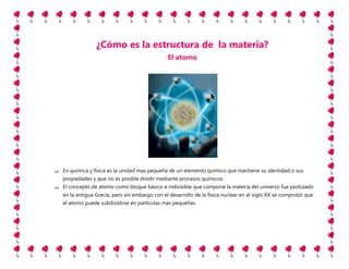 Cómo es la estructura de los materiales
