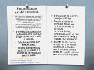 Cómo estudiar saxofón luis eduardo lopez