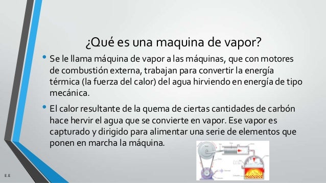 Funcionamiento de la maquina de vapor