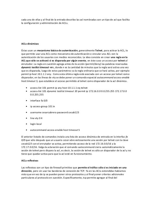 c 243 mo funcionan las acl en cisco c 243 mo funcionan las acl en cisco