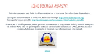 Manual básico de Audacity | PPTX