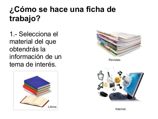 Cómo hacer fichas de trabajo