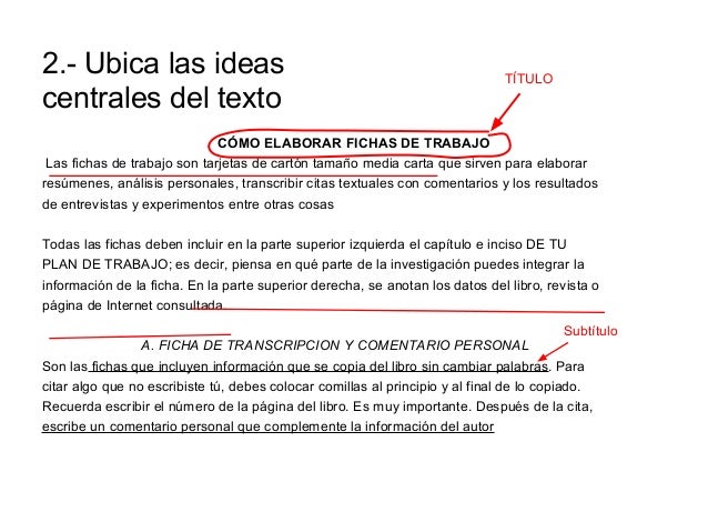 Cómo hacer fichas de trabajo
