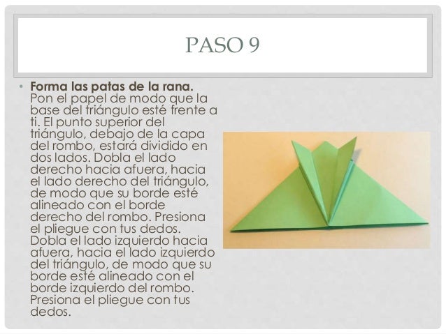 Cómo Hacer Una Rana Saltarina De Origami