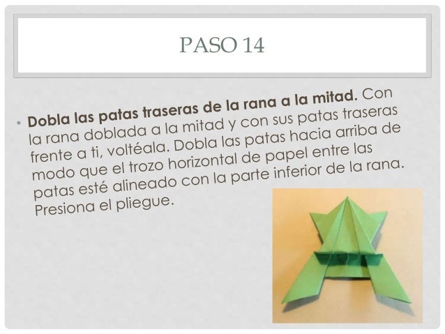 Cómo Hacer Una Rana Saltarina De Origami