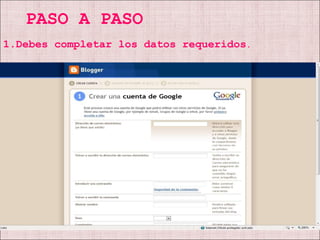 PASO A PASO 1.Debes completar los datos requeridos . 