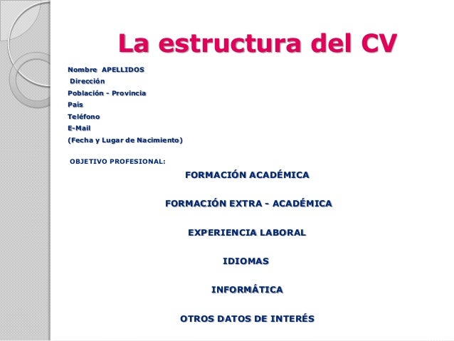 cmo hacer un buen cv 17 638
