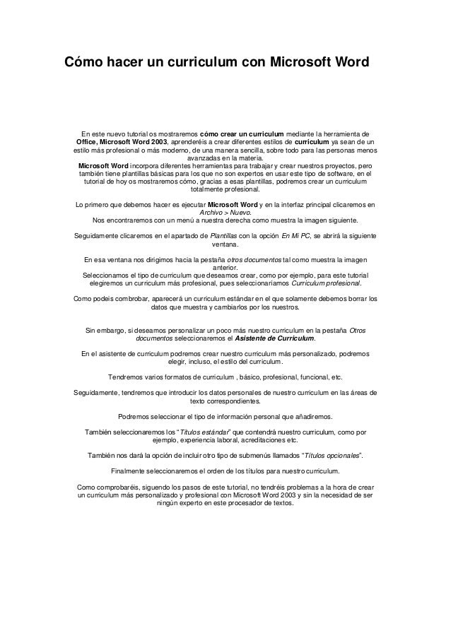 Curriculum Muestra Curriculum Muestra